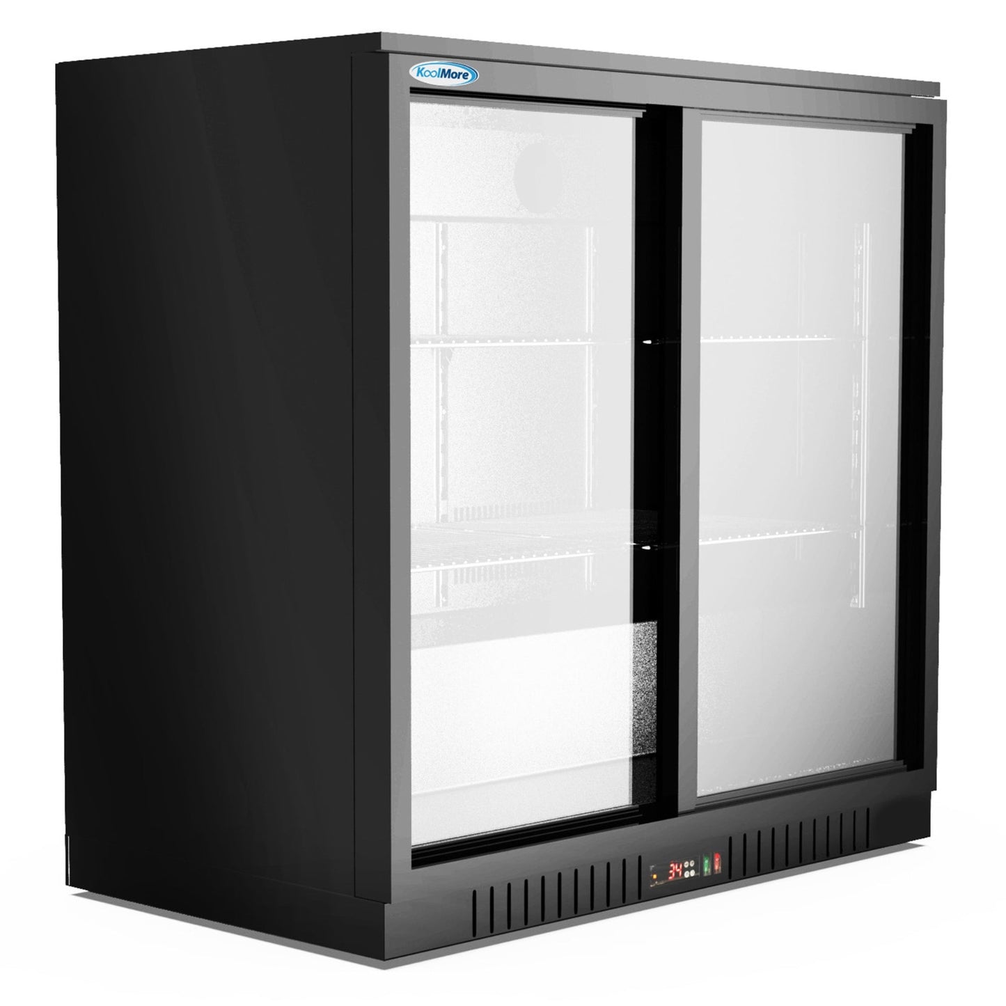 35 in. Two-Door Back Bar Refrigerator - 7.4 Cu Ft. BC-2DSL-BK